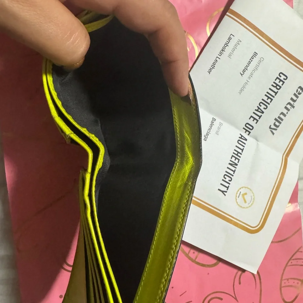 Balenciaga Black and neon Green with COA